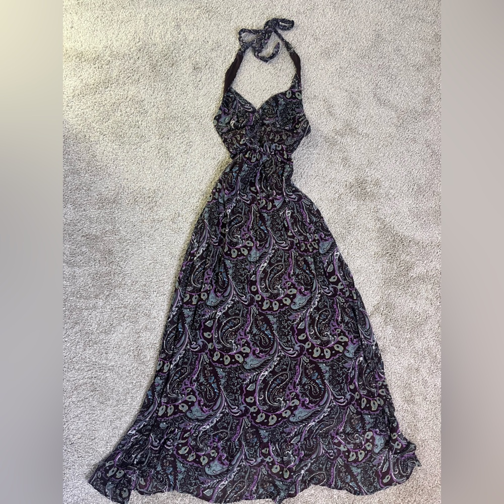 Vintage Xhilaration Paisley Halter Dress